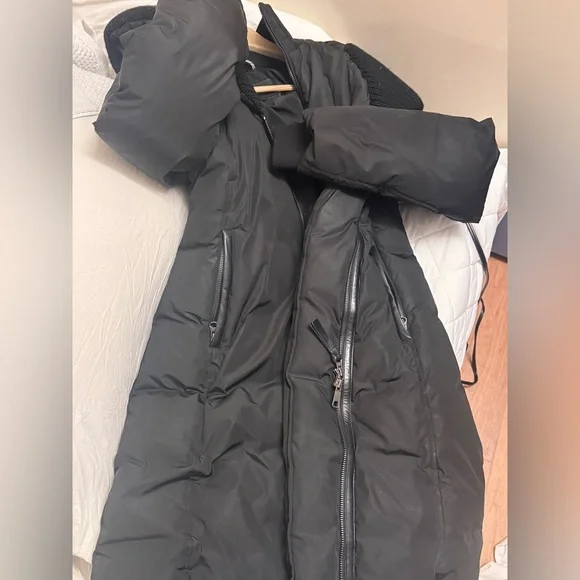 MackageBrigid Knit Trim Down Coat -